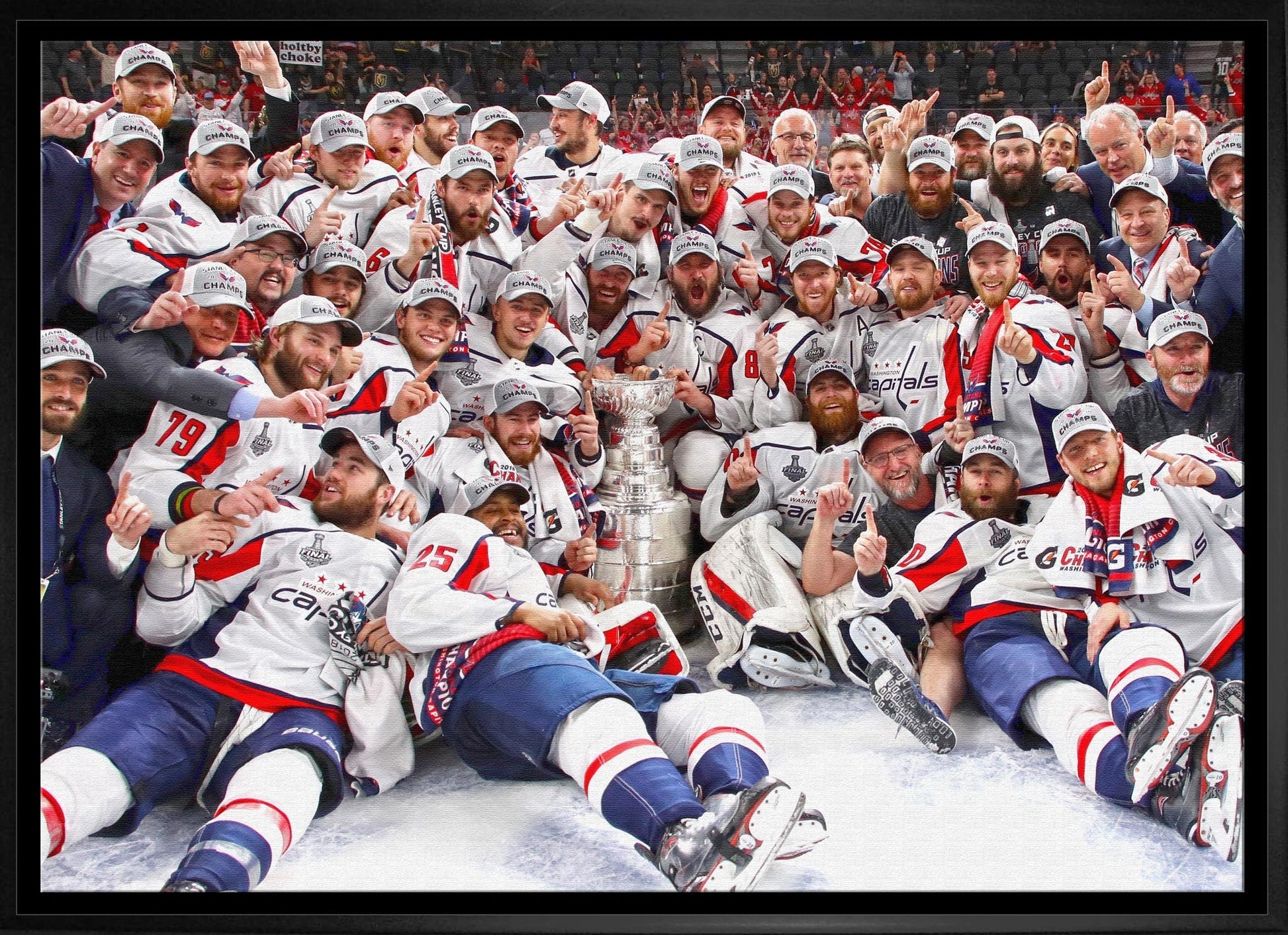 Washington Capitals 20x29 Framed Canvas 2018 Stanley Cup - Velora Luxury Fashion