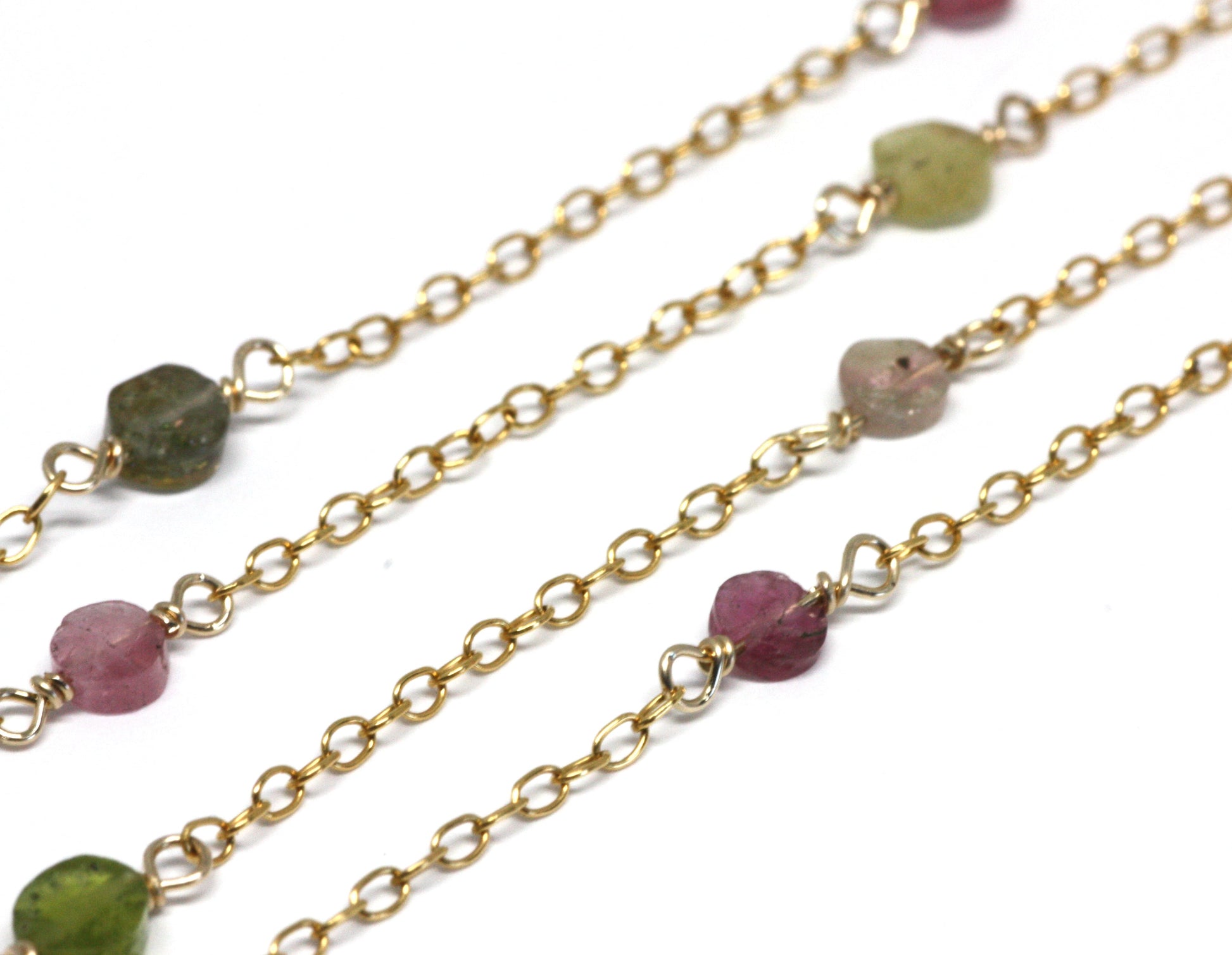 Watermelon Tourmaline Wire Wrapped Layering Necklace - Velora Luxury Fashion