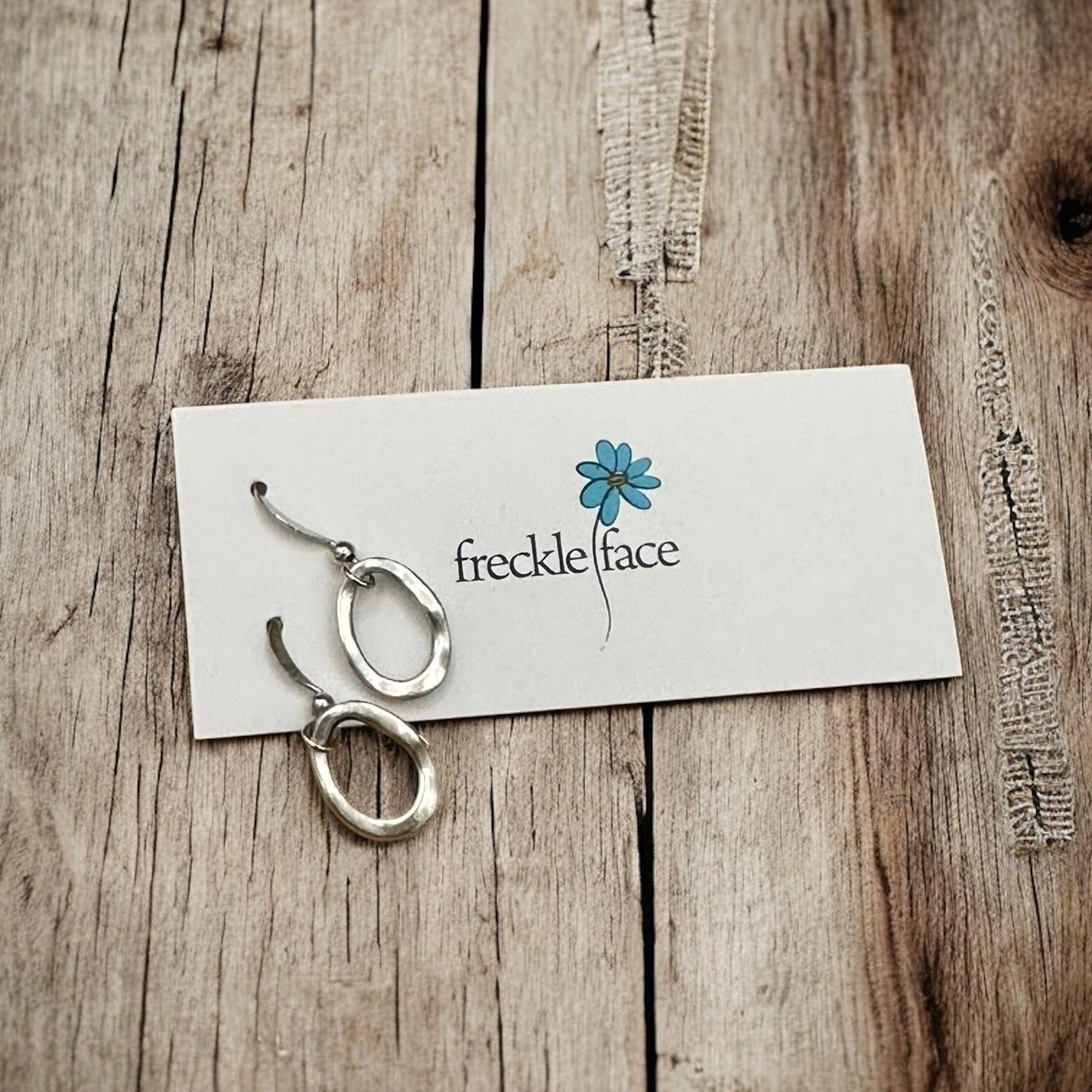 Wavy Hoop Drop Earrings – Matte Silver Asymmetrical Hoops, Hypoallergenic - Velora Luxury Fashion