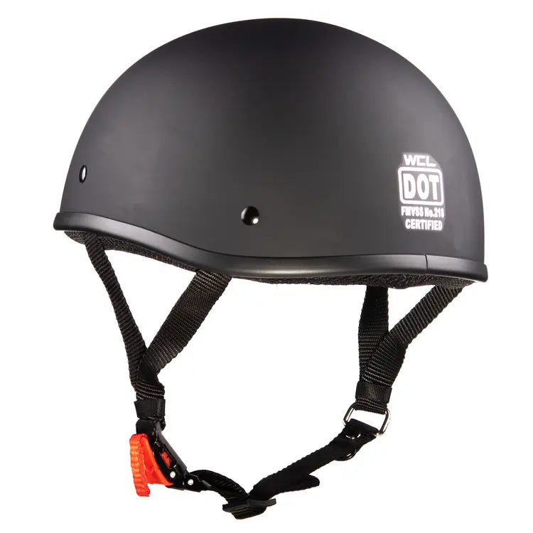 West Coast Leather Beanie Motorcycle Half Helmet - Velora Luxury Fashion