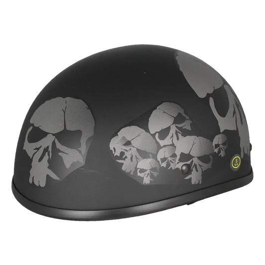 West Coast Leather Beanie Skull Motorcycle Half Helmet Boutique of Leathers/Open Road