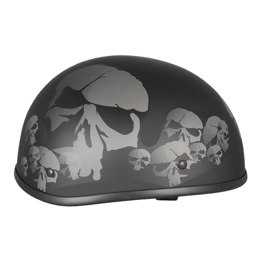 West Coast Leather Beanie Skull Motorcycle Half Helmet Boutique of Leathers/Open Road