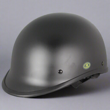 West Coast Leather Black Peak Half Helmet - Velora Luxury Fashion