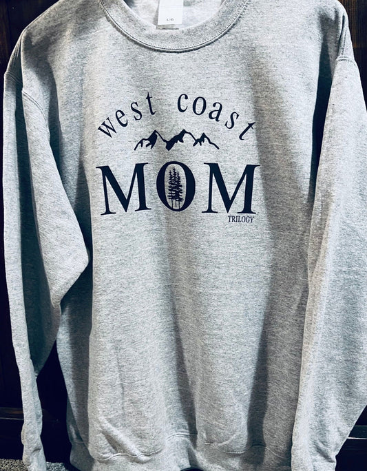 West Coast Mom Crewneck - Velora Luxury Fashion