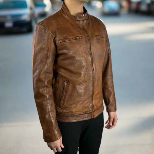 Men's Classic Sheep Leather Jacket Boutique of Leathers/Open Road
