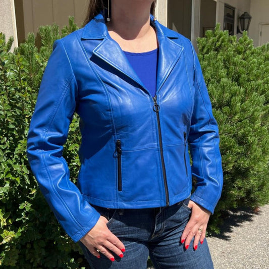 Women's Lamb Leather Blazer Jacket Boutique of Leathers/Open Road