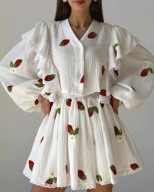 Strawberry Skirt Set