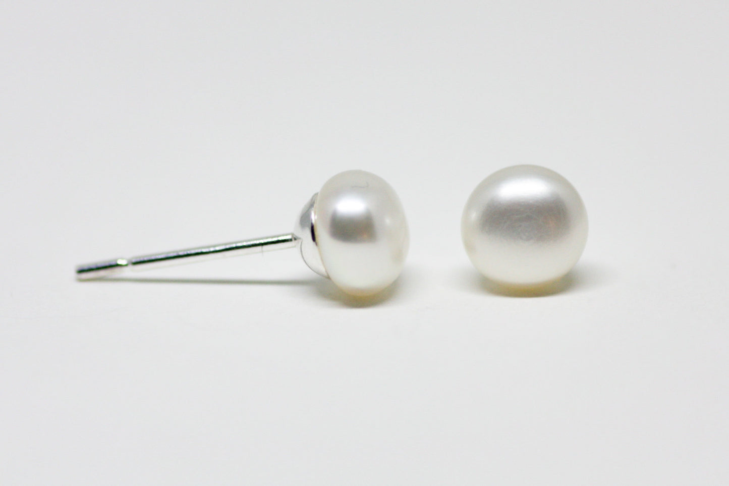 White Pearl Stud Earrings 5mm - Velora Luxury Fashion