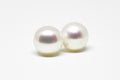 White Pearl Stud Earrings 8mm - Velora Luxury Fashion