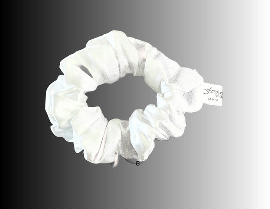 Silk Hair Scrunchie White