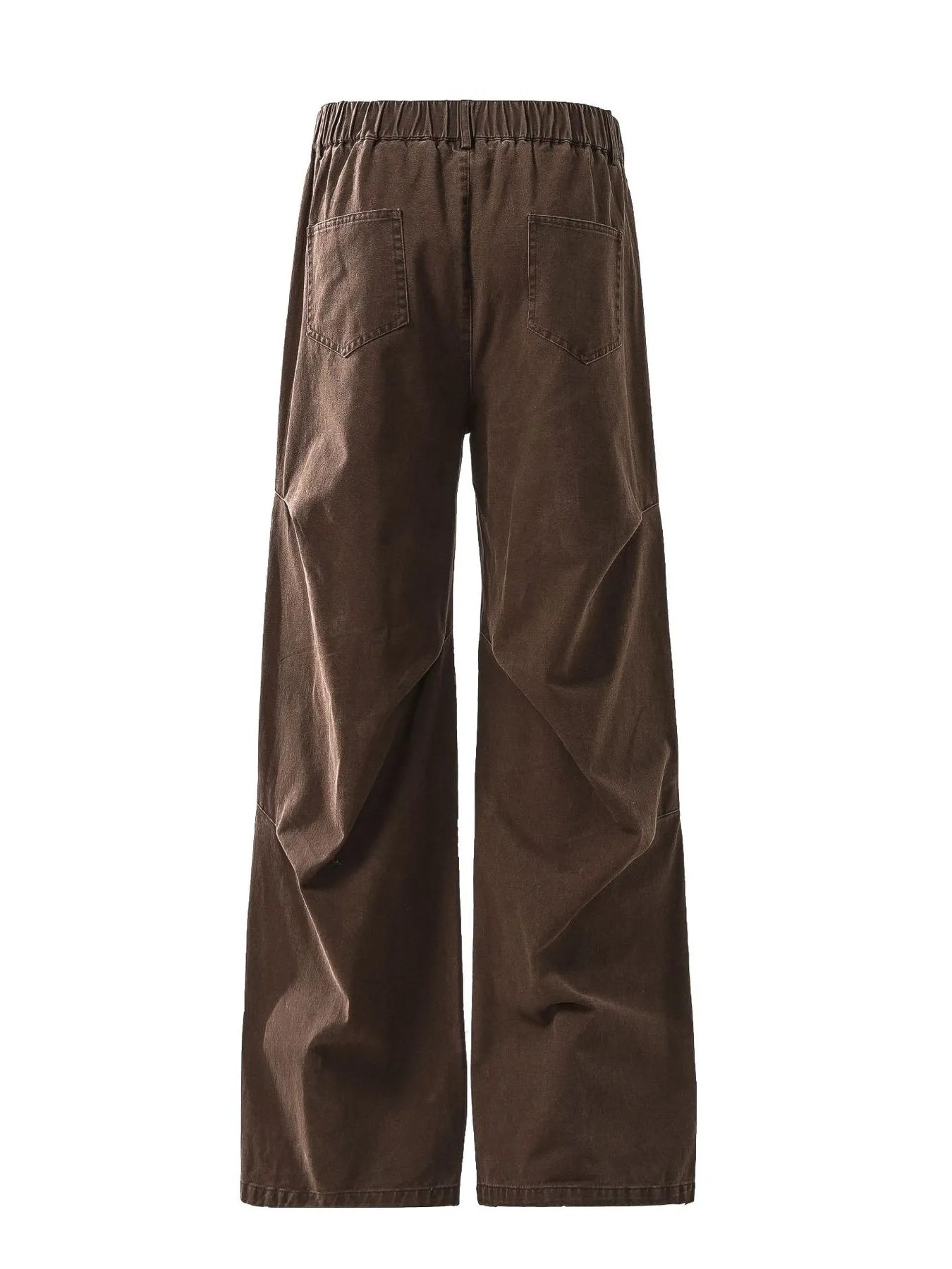 Wide-Leg Cargo Pants with Unique Curved Seam Design - Velora