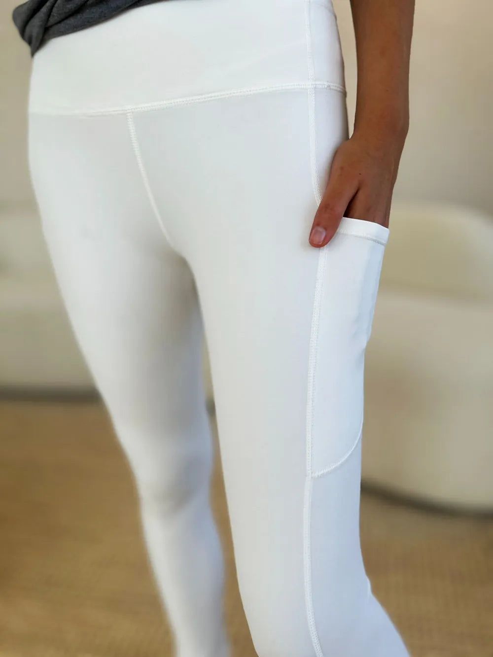 Wide Waistband Sports Leggings - Velora Luxury Fashion
