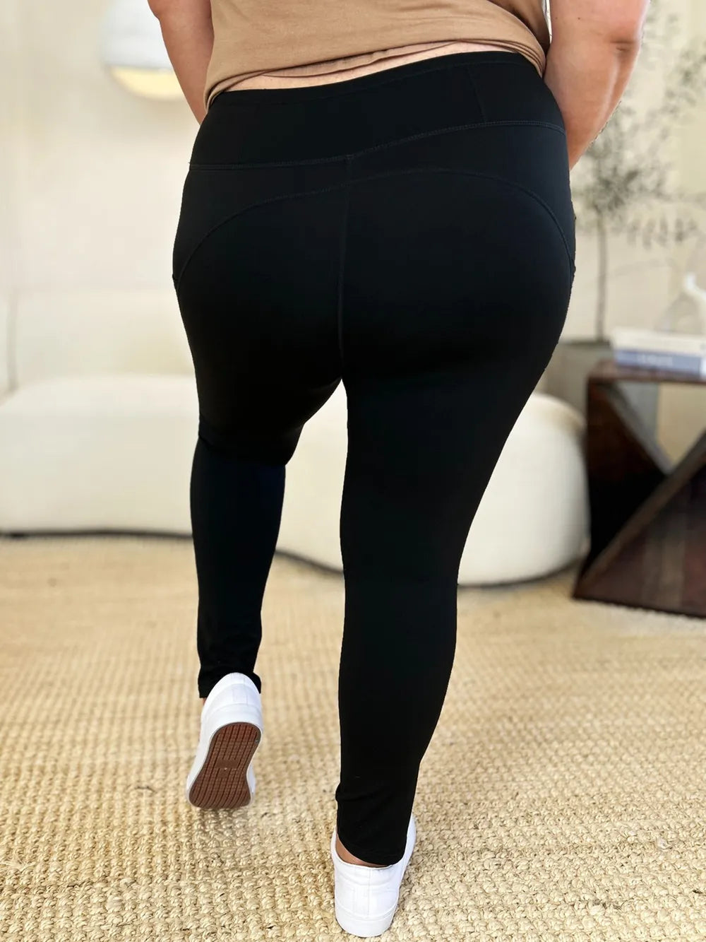Wide Waistband Sports Leggings - Velora Luxury Fashion