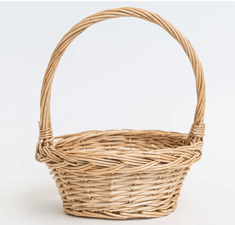 Willow Flower Girl Basket With Rose Petals - Velora Luxury Fashion