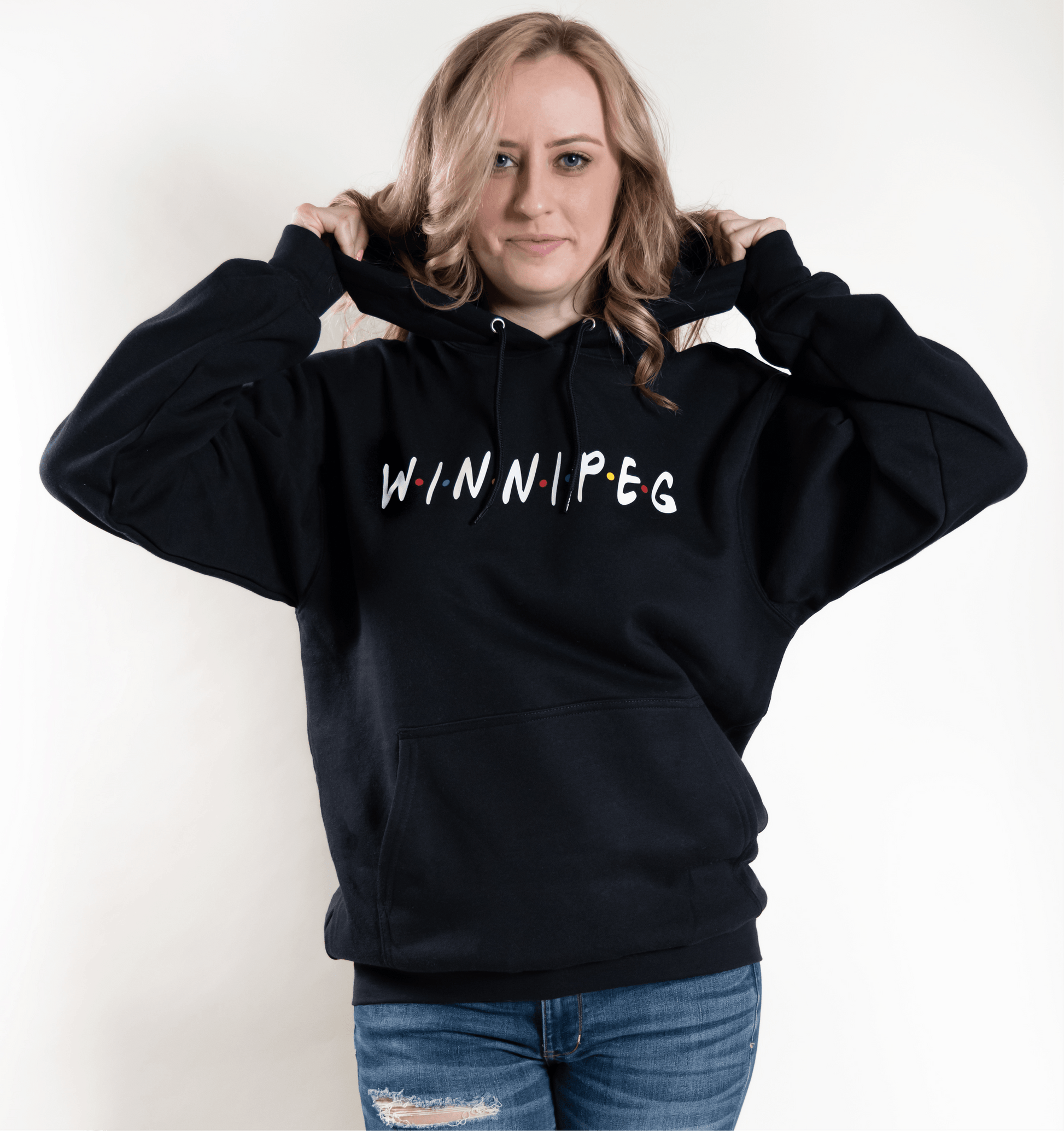 Winnipeg Friends Black Hoodie - Velora Luxury Fashion