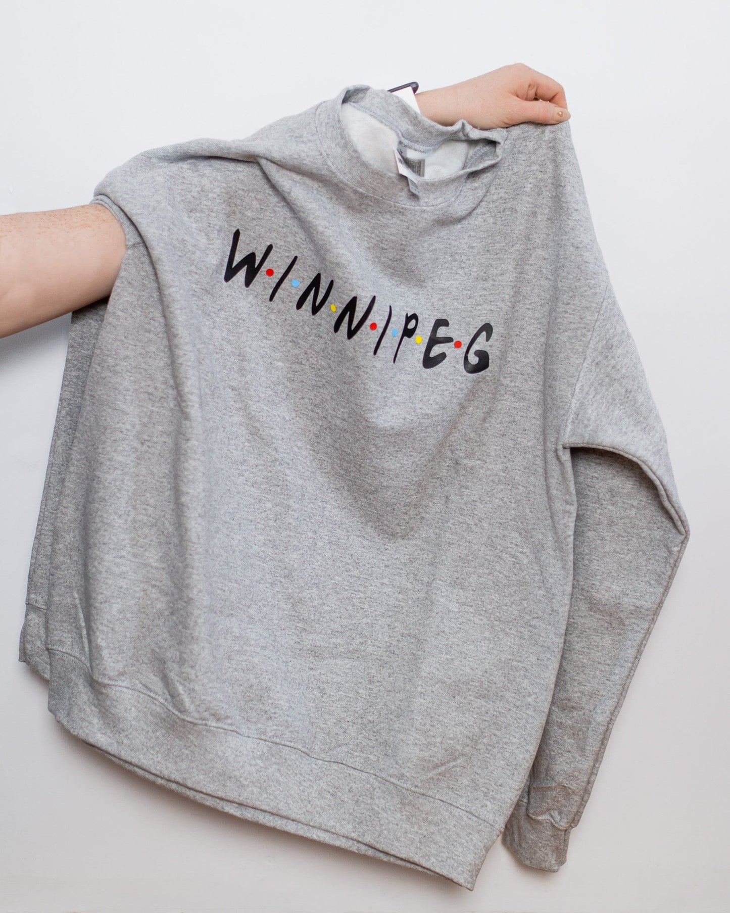 Winnipeg Friends Grey Crewneck - Velora Luxury Fashion