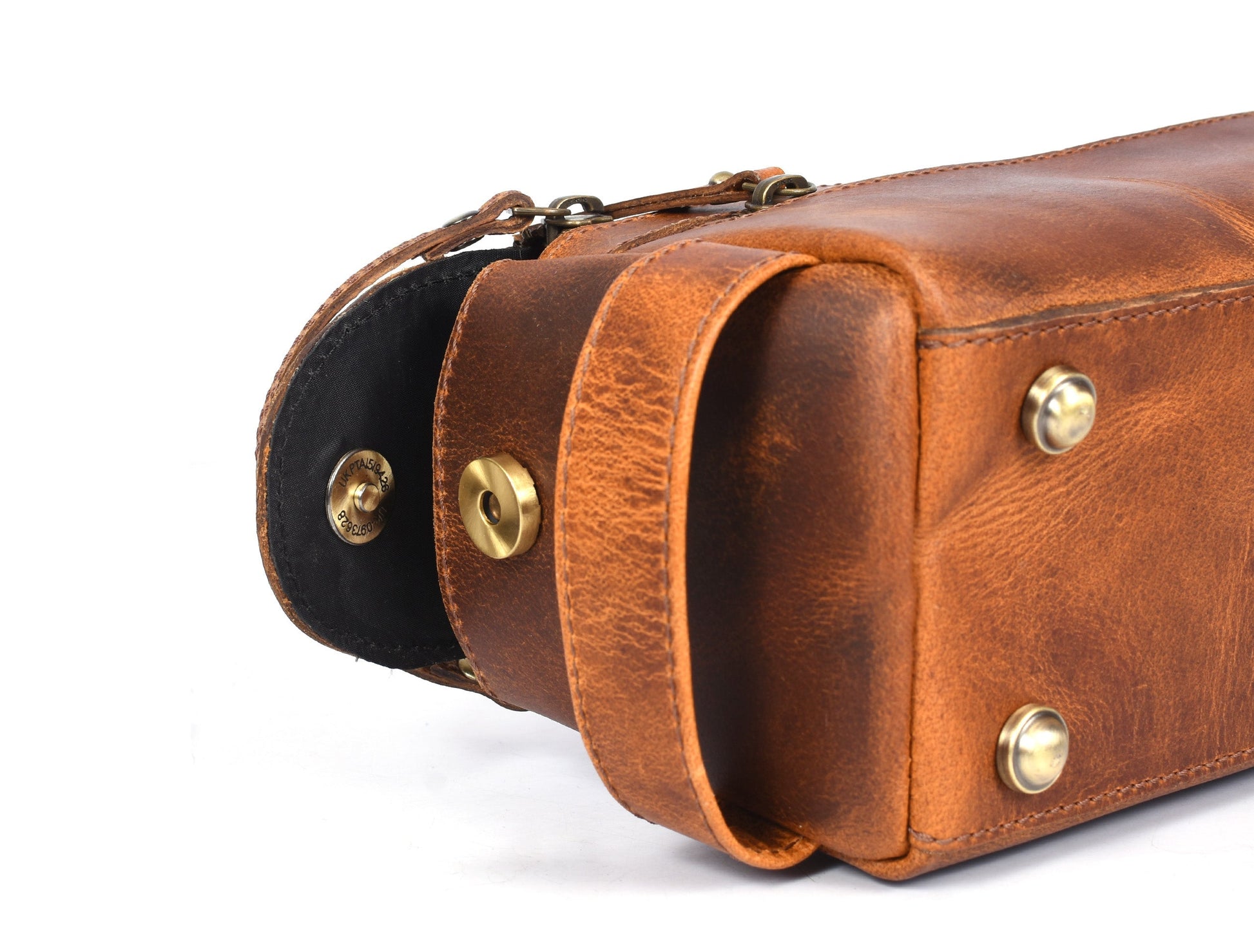 Winston Leather Toiletry Bag -  Caramel Brown - Velora Luxury Fashion