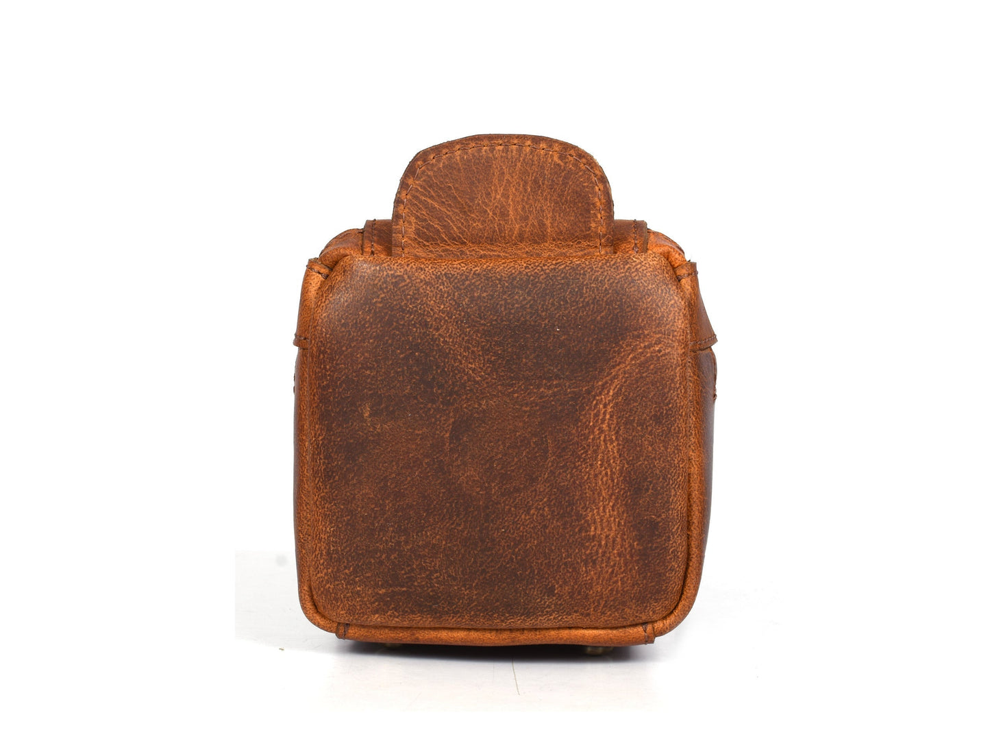 Winston Leather Toiletry Bag -  Caramel Brown - Velora Luxury Fashion