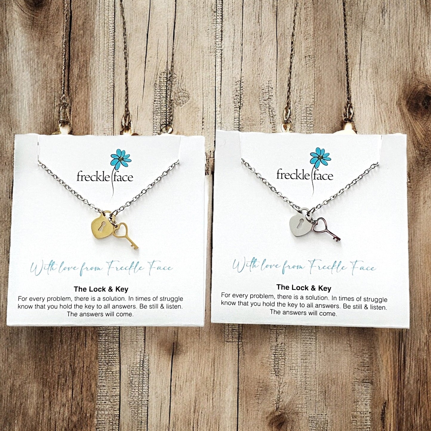 With Love From Freckle Face - Lock & Key - Velora Luxury Fashion