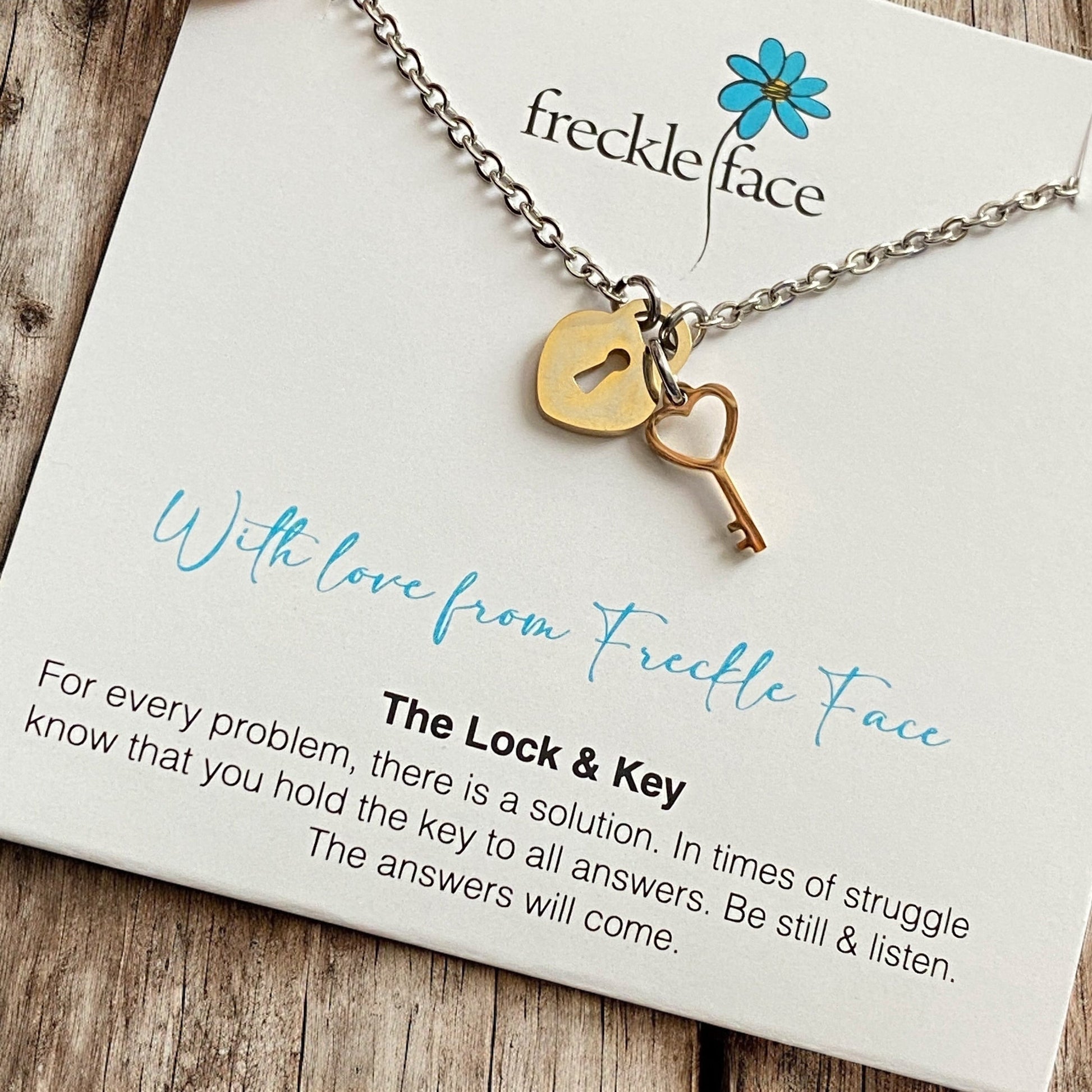 With Love From Freckle Face - Lock & Key - Velora Luxury Fashion