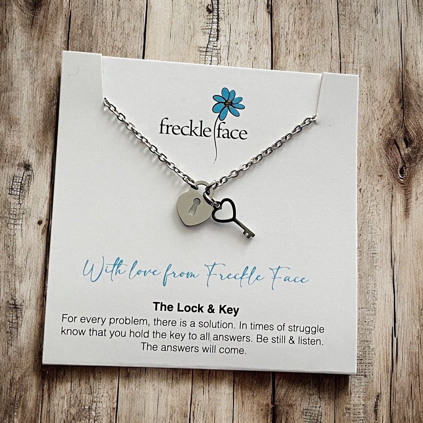 With Love From Freckle Face - Lock & Key - Velora Luxury Fashion