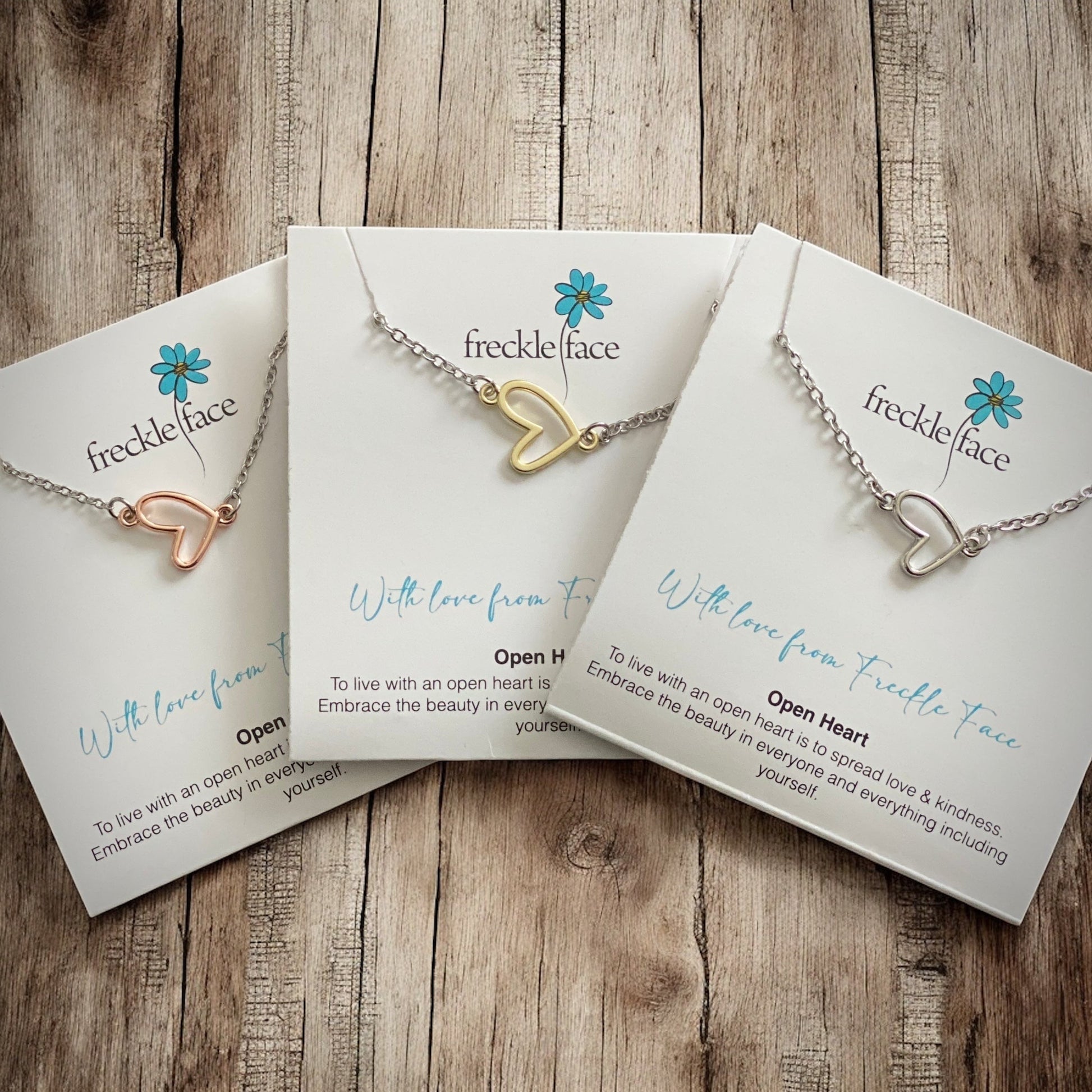 With Love From Freckle Face - Open Heart - Velora Luxury Fashion