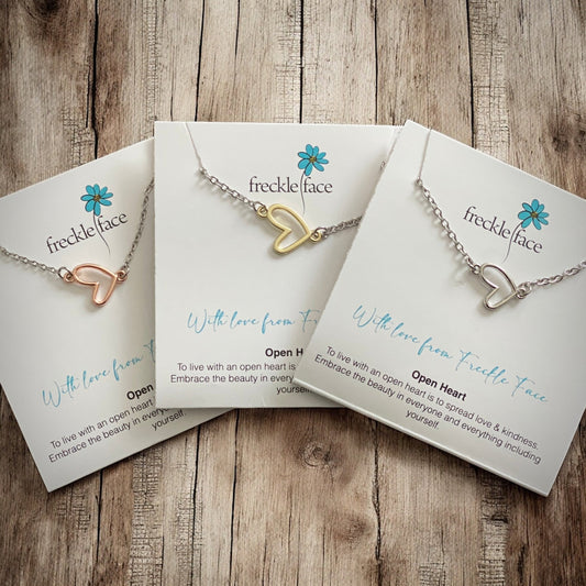 With Love From Freckle Face - Open Heart - Velora Luxury Fashion