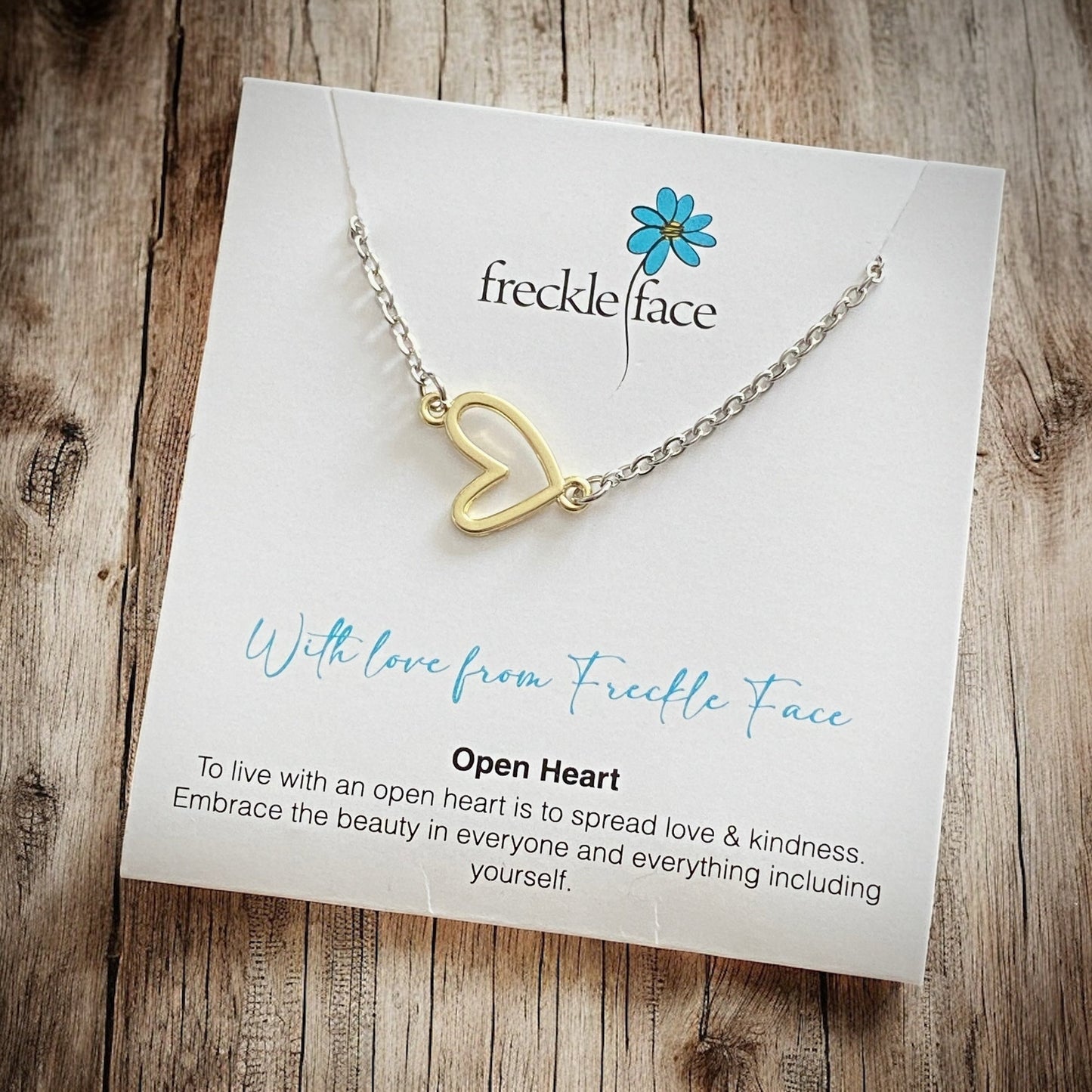 With Love From Freckle Face - Open Heart - Velora Luxury Fashion