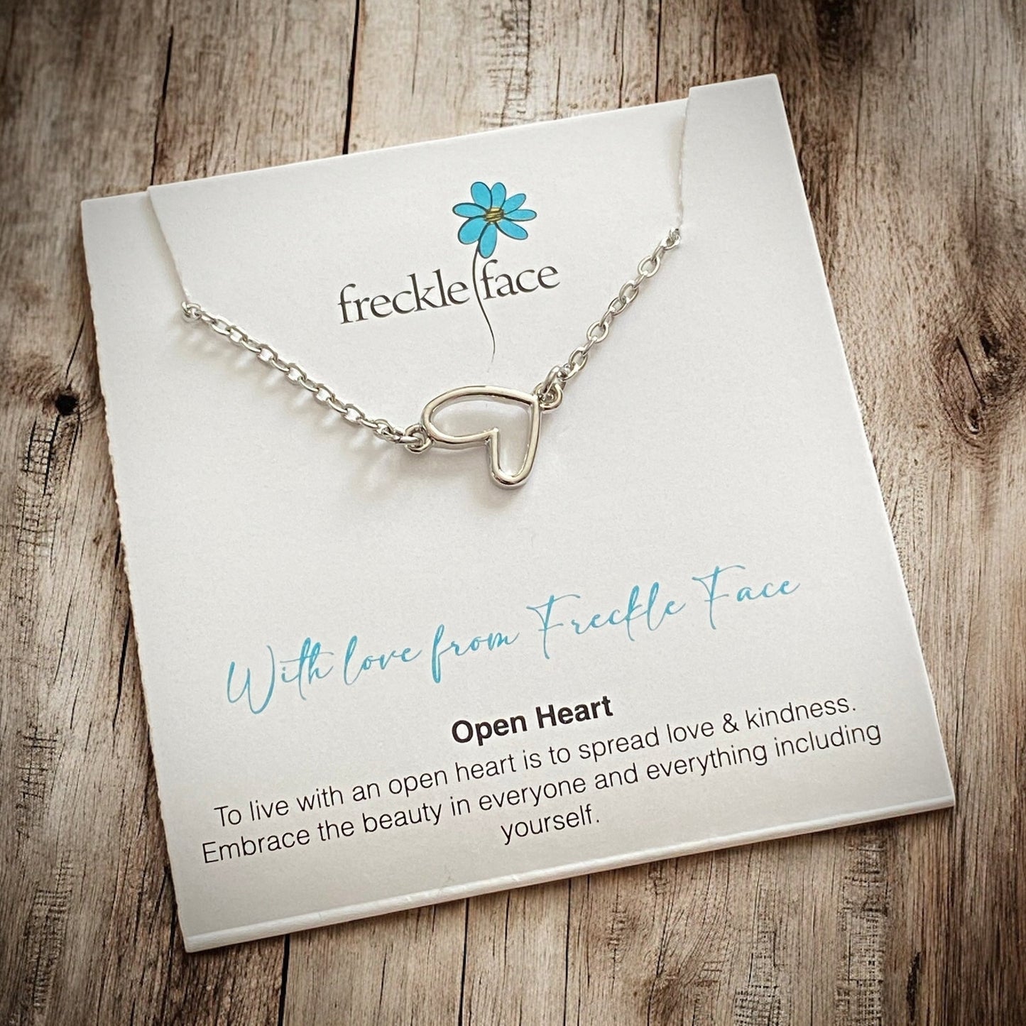 With Love From Freckle Face - Open Heart - Velora Luxury Fashion