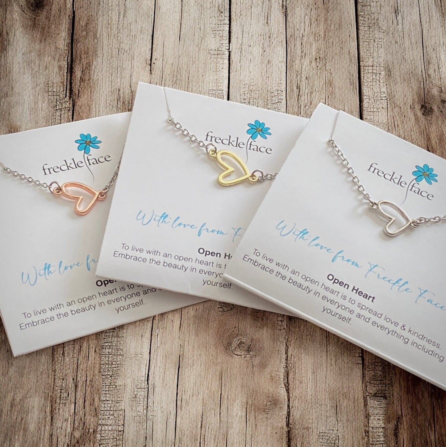 With Love From Freckle Face - Open Heart - Velora Luxury Fashion