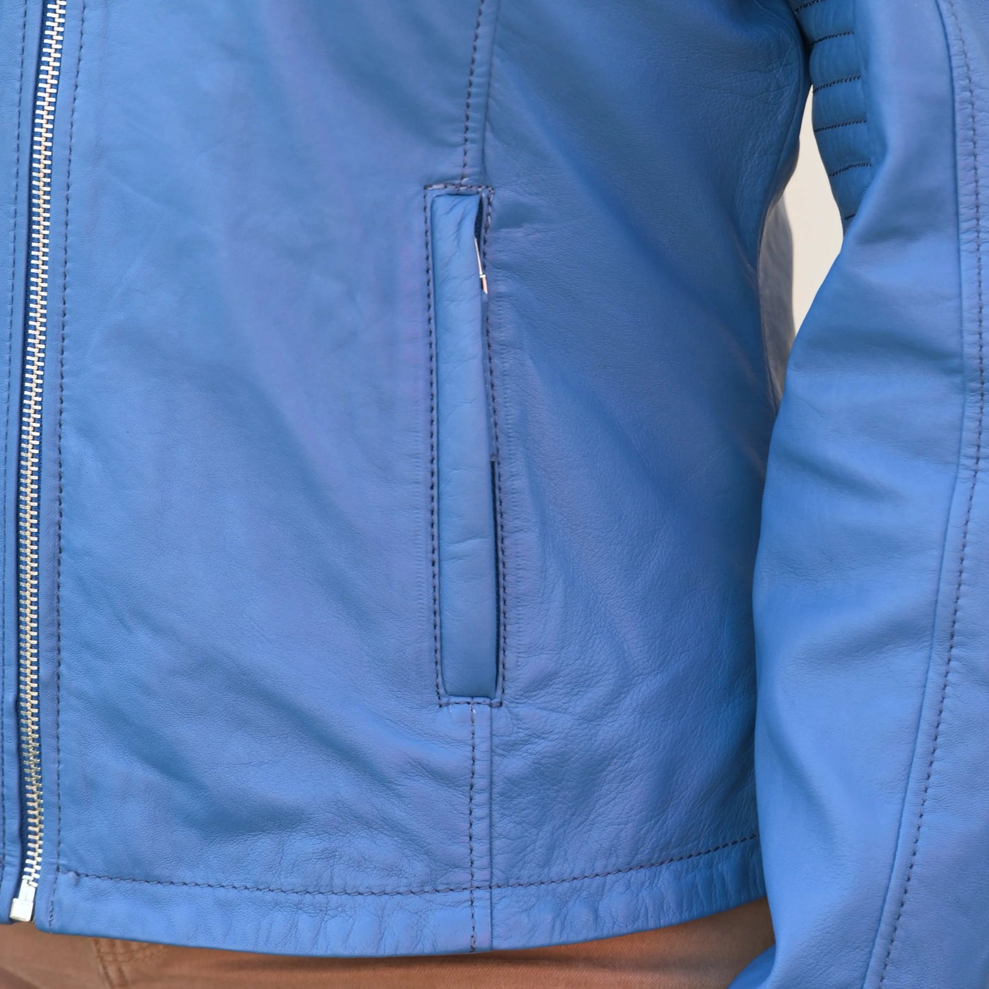 Women's Classic Leather Jacket - Velora Luxury Fashion