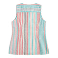 Women's [L] Kohala Stripe 1/4 Zip Linen Sleeveless Blouse | Tommy Bahama - Velora Luxury Fashion