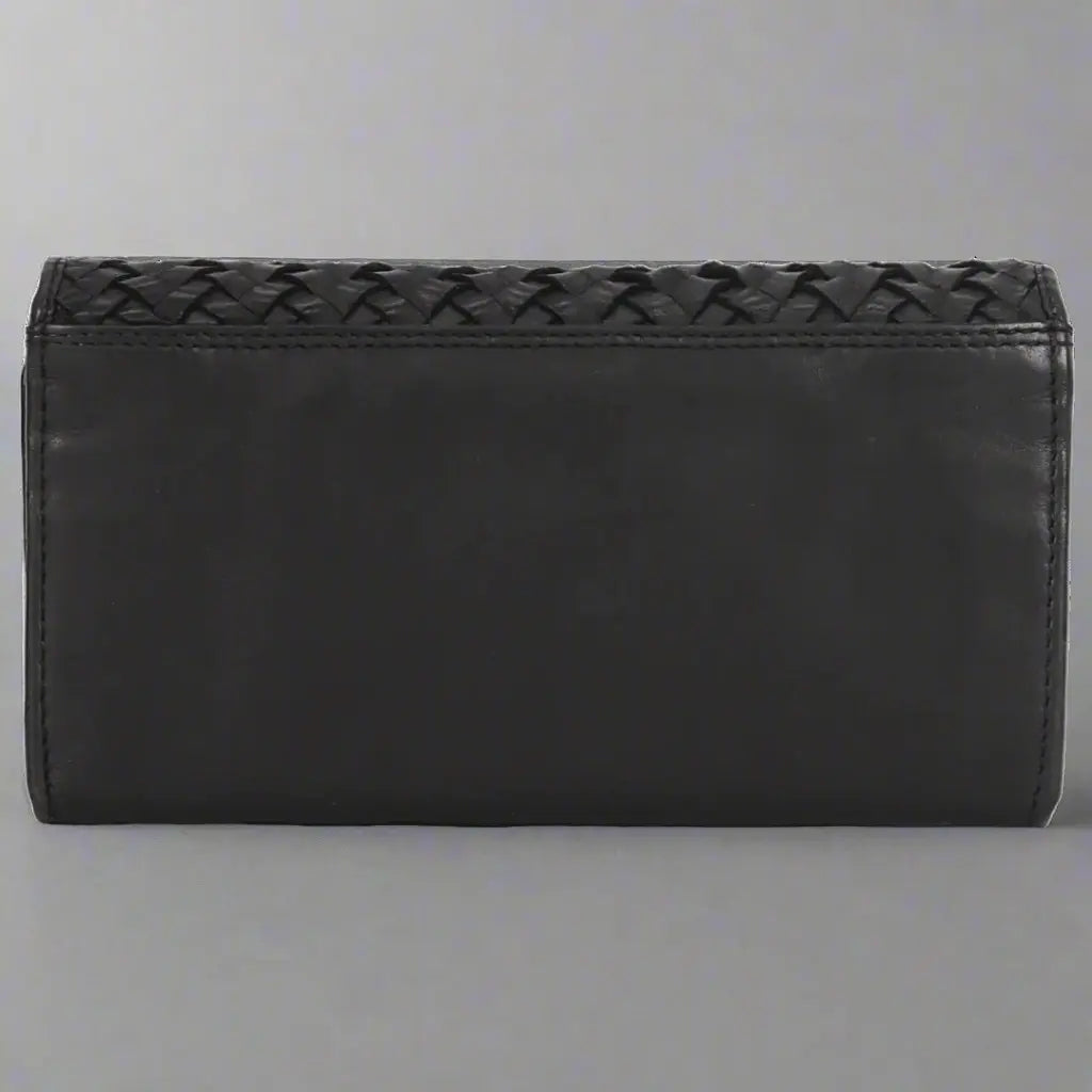 Women's Leather Basket Weave Purse - Velora Luxury Fashion