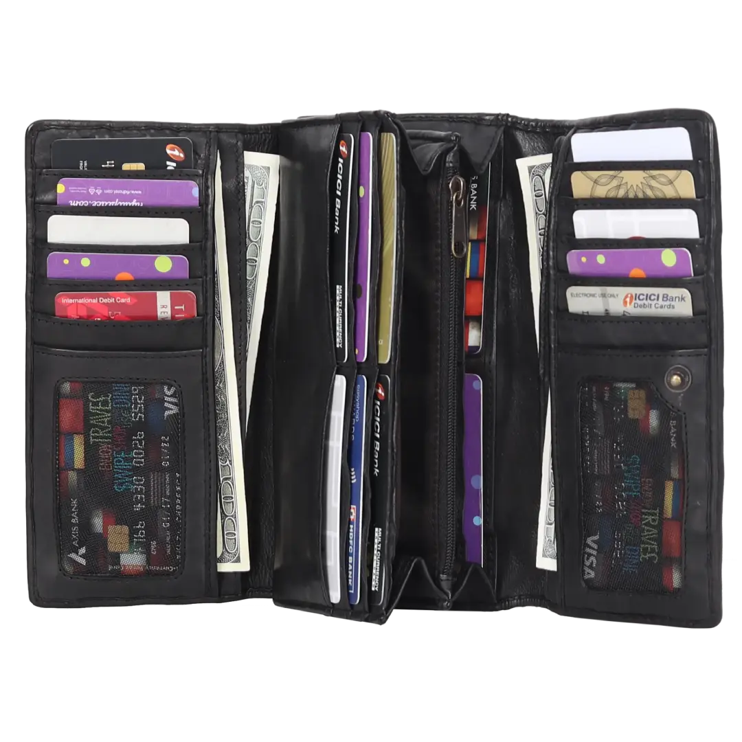 Women's Leather Basket Weave Purse - Velora Luxury Fashion