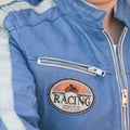 Women's Leather Jacket with Patches - Velora Luxury Fashion