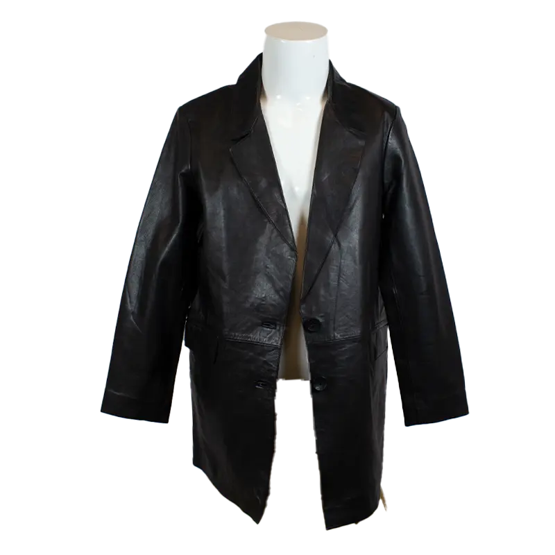 Women's Leather Trench Coat | Leather Jacket - Velora Luxury Fashion