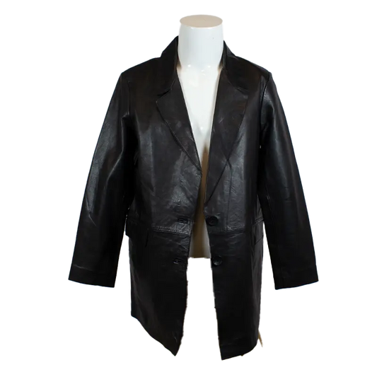 Women's Leather Trench Coat | Leather Jacket - Velora Luxury Fashion