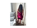 Women's  Mulberry Silk Camisole and Boxer Pajama Set Wine - Velora Luxury Fashion