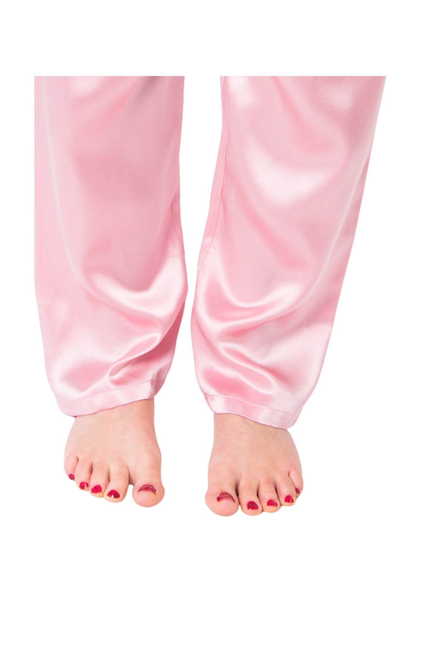 Women's Mulberry Silk Pajama Set Pink - Velora Luxury Fashion