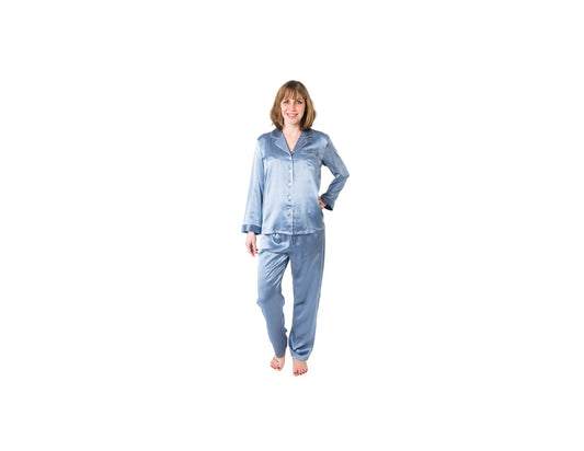 Women's  Mulberry Silk Pajama Set Twilight - Velora Luxury Fashion