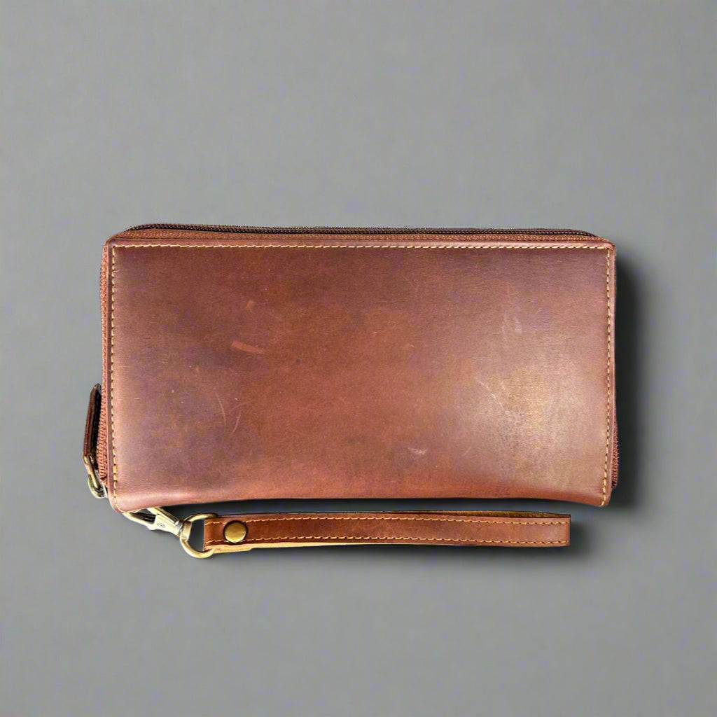 Women's Zip-Around Clutch Wallet - Velora Luxury Fashion