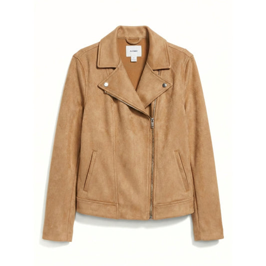 Women's [M] Sueded-Knit Moto Jacket | Old Navy Sassy's Garage