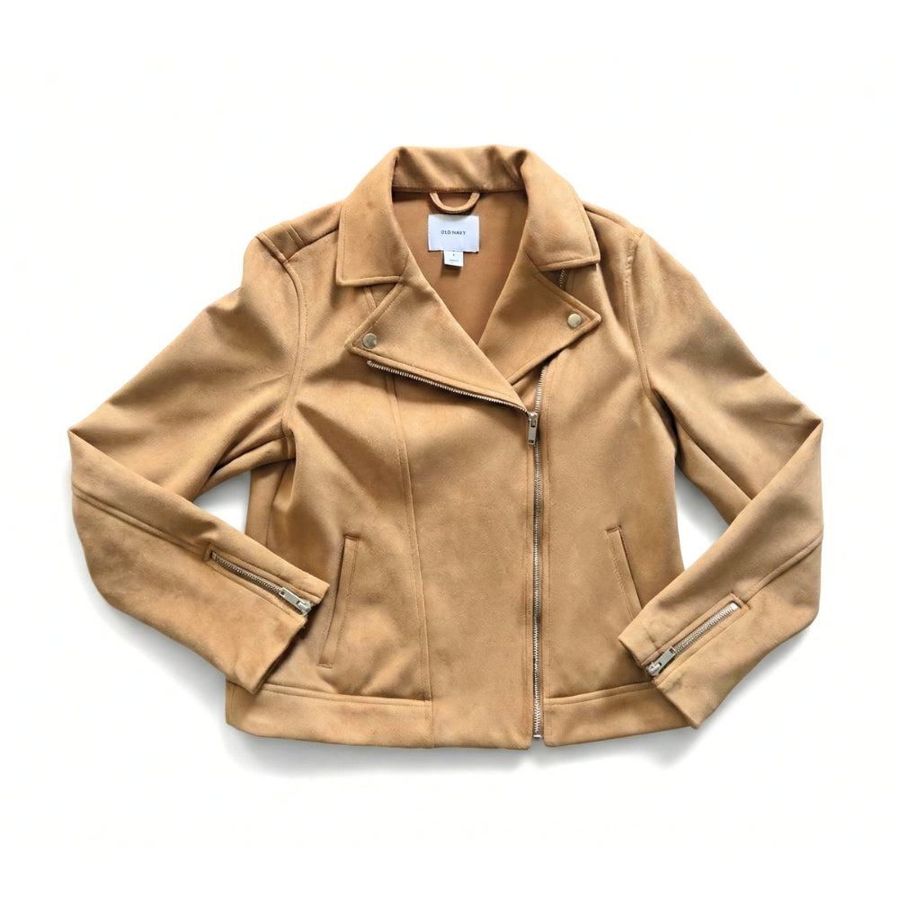 Women's [M] Sueded-Knit Moto Jacket | Old Navy Sassy's Garage