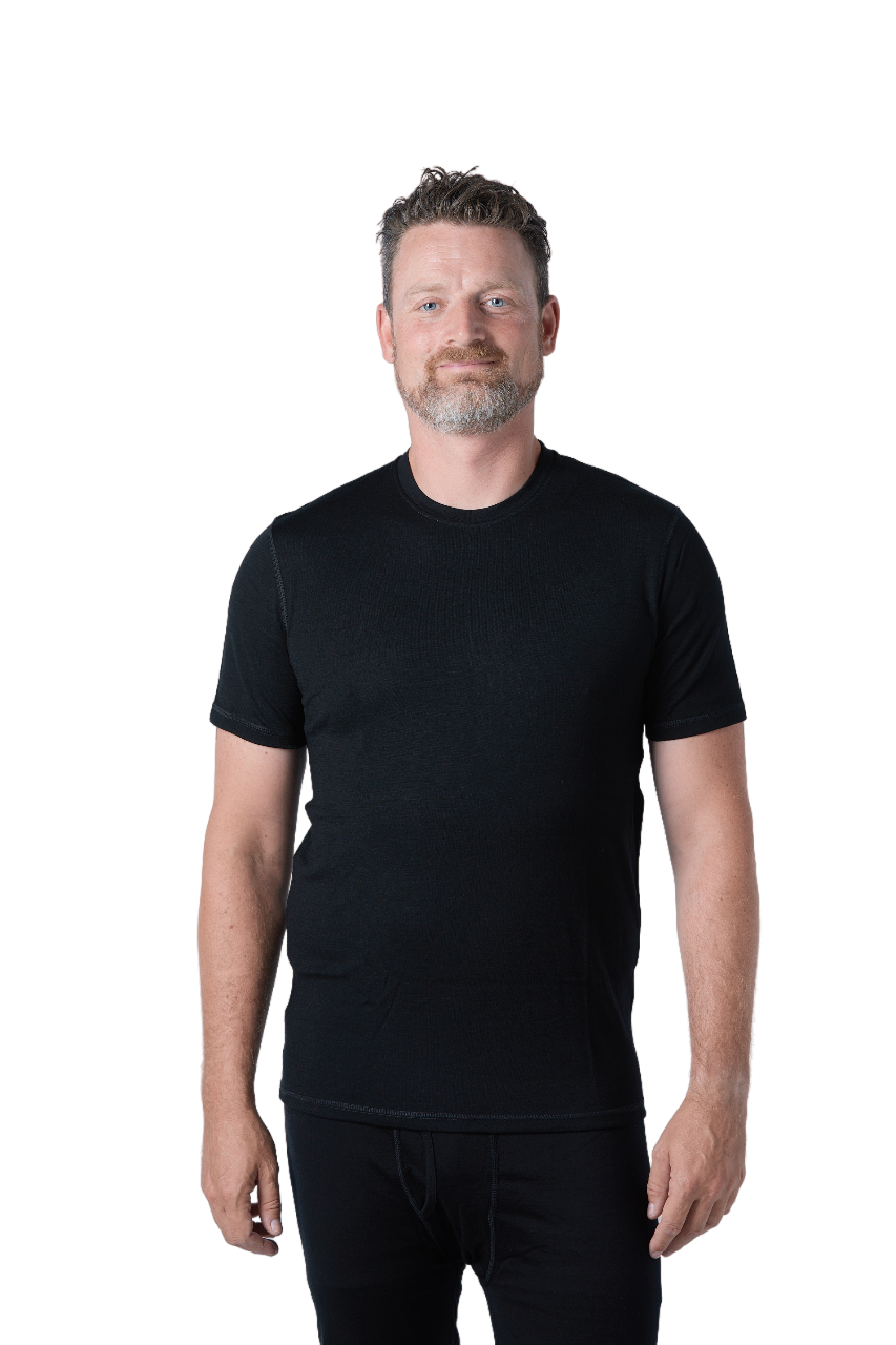 Men's 100% Merino Wool Short Sleeve T-Shirt 180 GSM - Lightweight - Velora