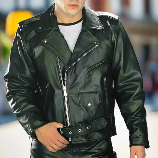 X Element Men's Leather Motorcycle Jacket - Velora Luxury Fashion