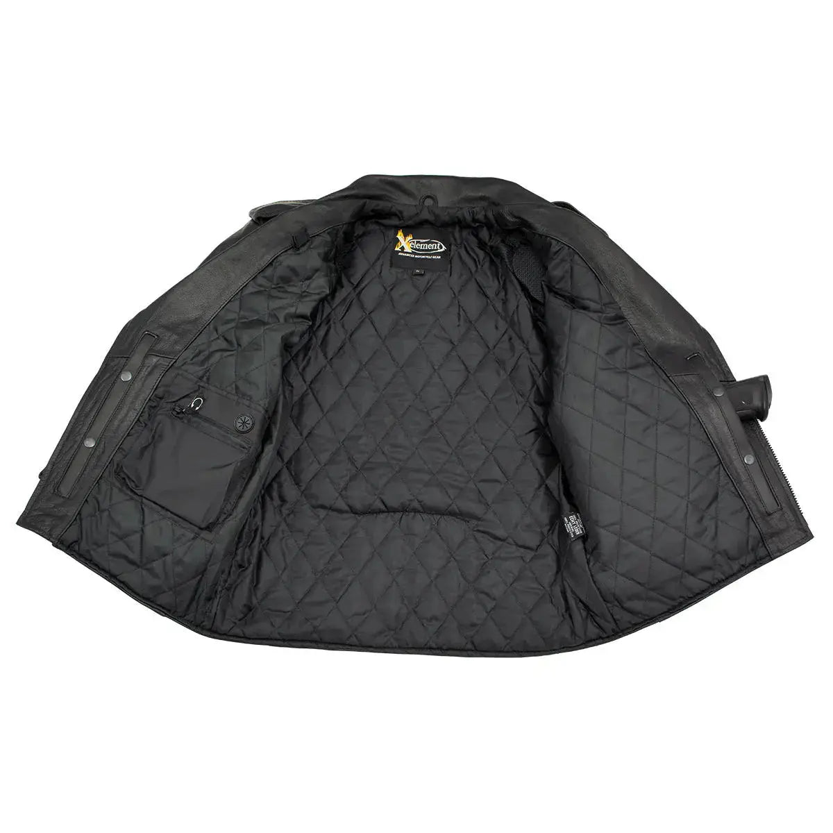 X Element Men's Leather Motorcycle Jacket - Velora Luxury Fashion