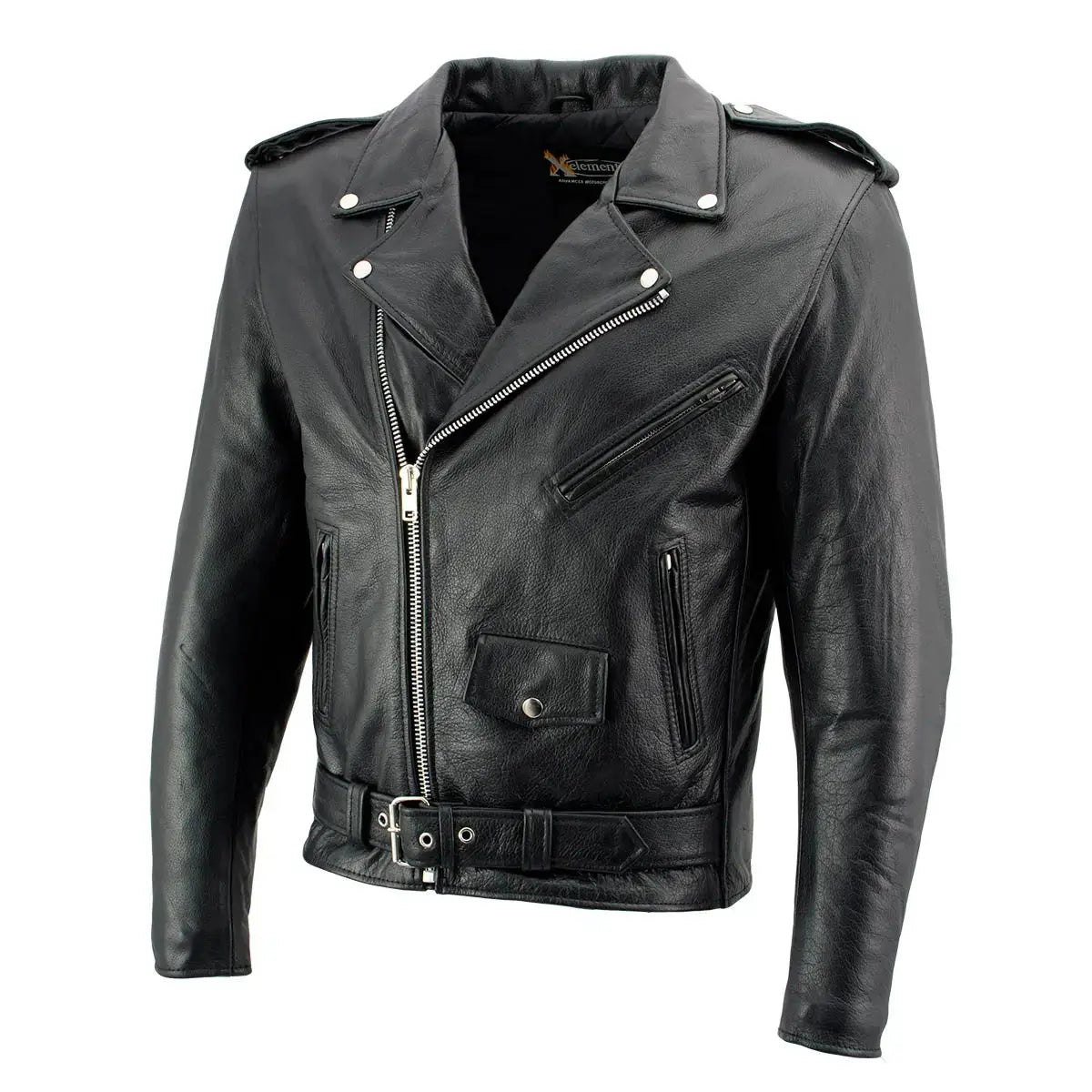 X Element Men's Leather Motorcycle Jacket - Velora Luxury Fashion