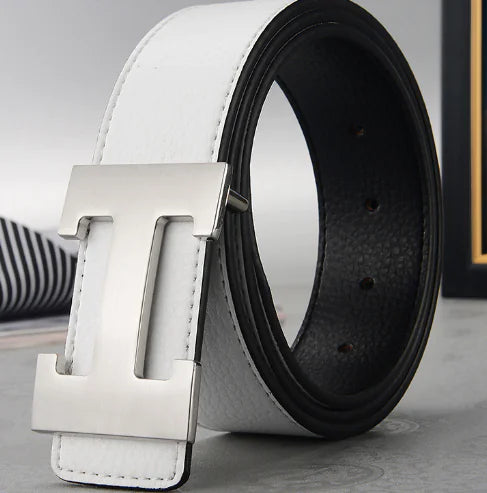 Hermes Leather Belt with Smooth Letter Buckle (One Piece)