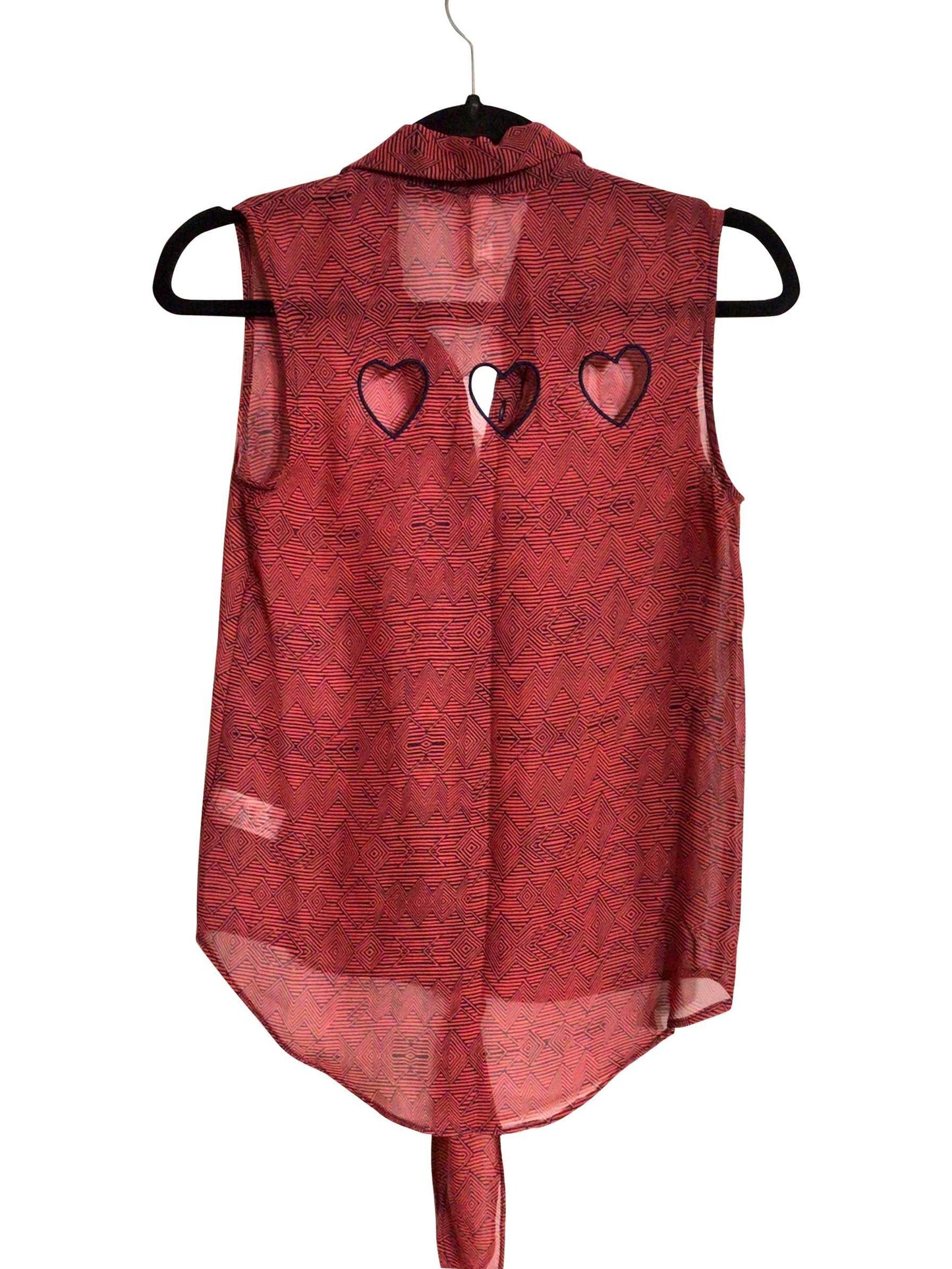 XHILARATION Regular fit Button-down Top in Red - S - Velora