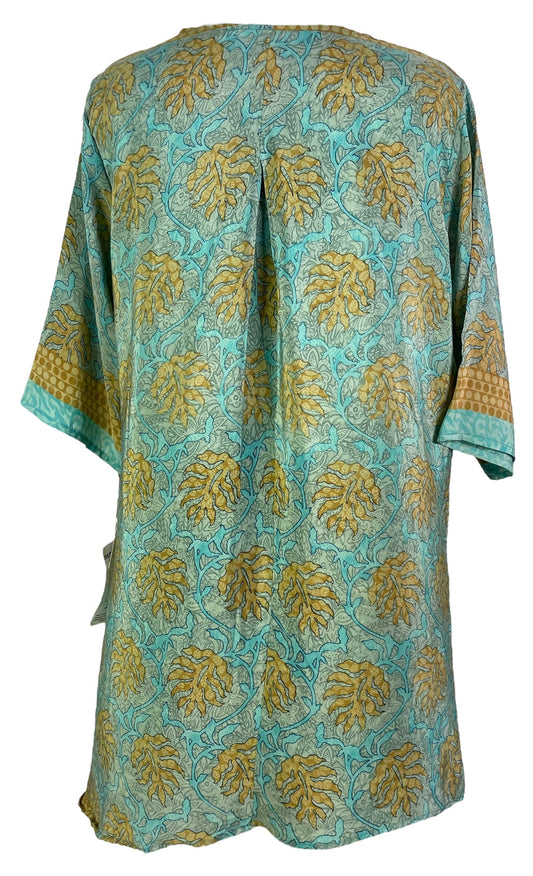 PRC6536 Avatar Pure Silk Self Pocket Tunic Dress - Velora